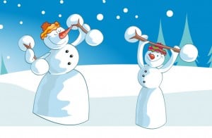 Snowmen working out