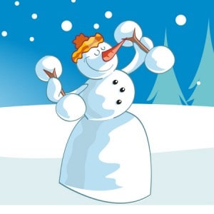 Snowman working out