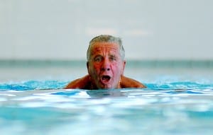 Man in swimming pool